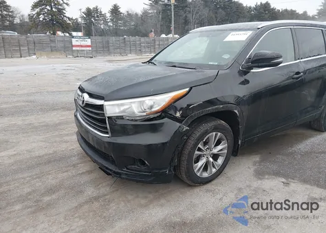 2015 Toyota Highlander Xle V6 from USA, damaged, VIN 5TDJKRFH1FS176948